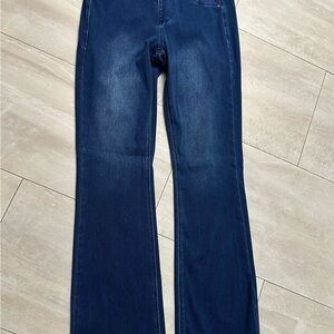 Elegant Dark Blue Flare Jeans
